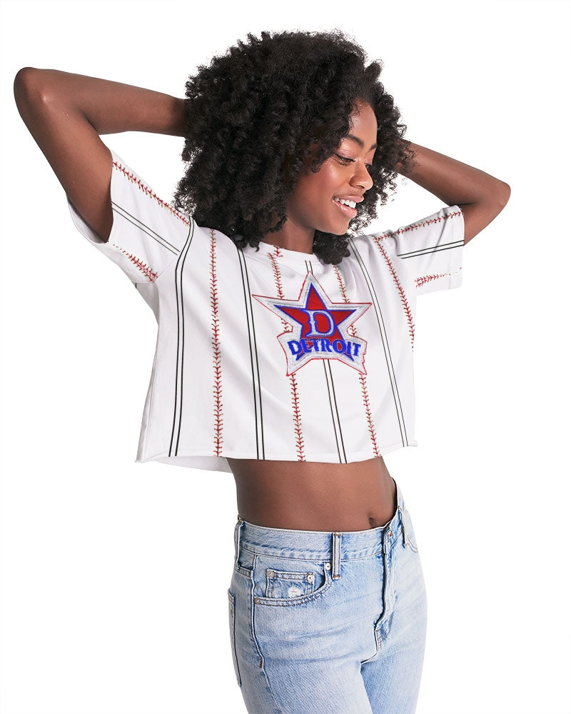 Stars and Stripes Women's All-Over Print Lounge Cropped Tee