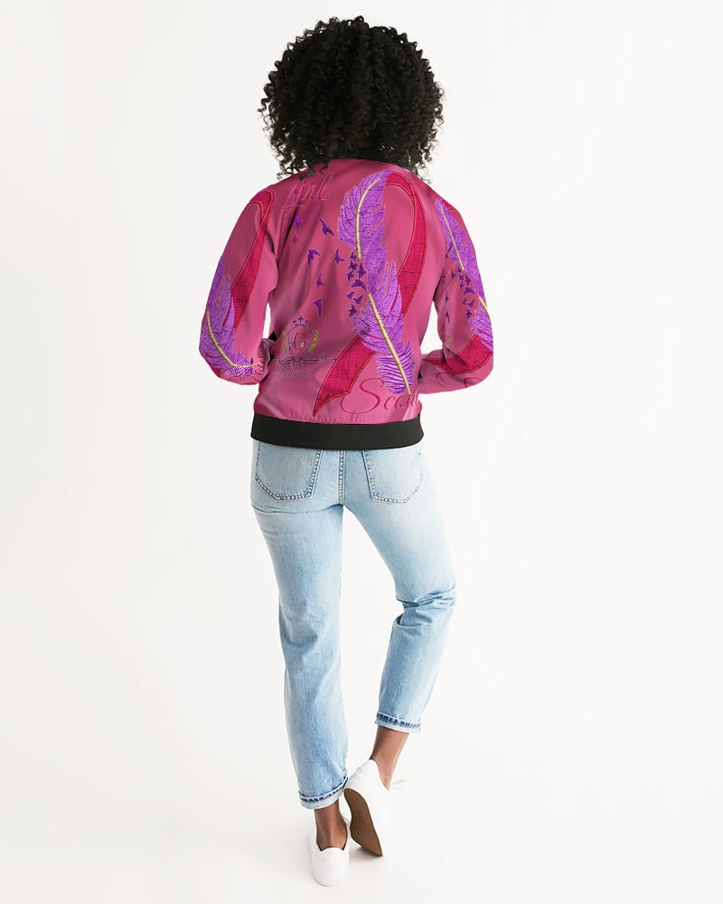 Pink Bow Women's Bomber Jacket