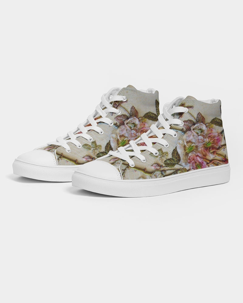 Ivory Flora Men's Hightop Canvas Shoe