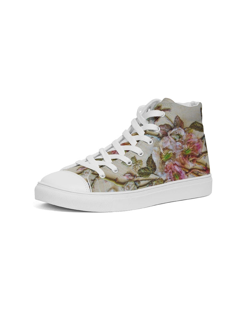 Ivory Flora Men's Hightop Canvas Shoe