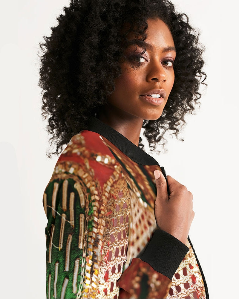 Crimson Gold Women's Bomber Jacket