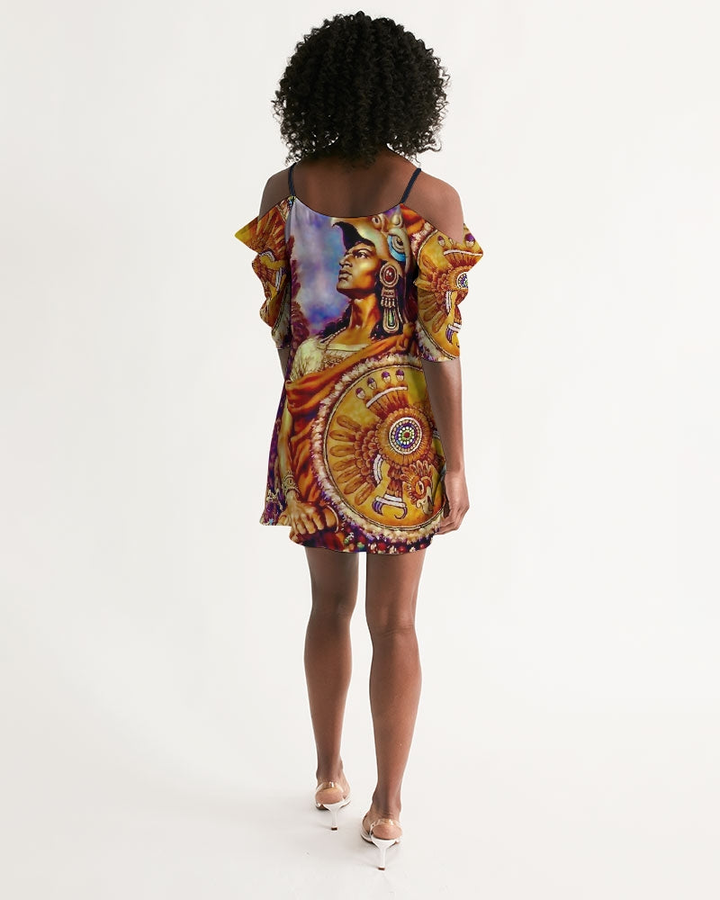 Billionaire Girlscouts Aztecs Women's Open Shoulder A-Line Dress