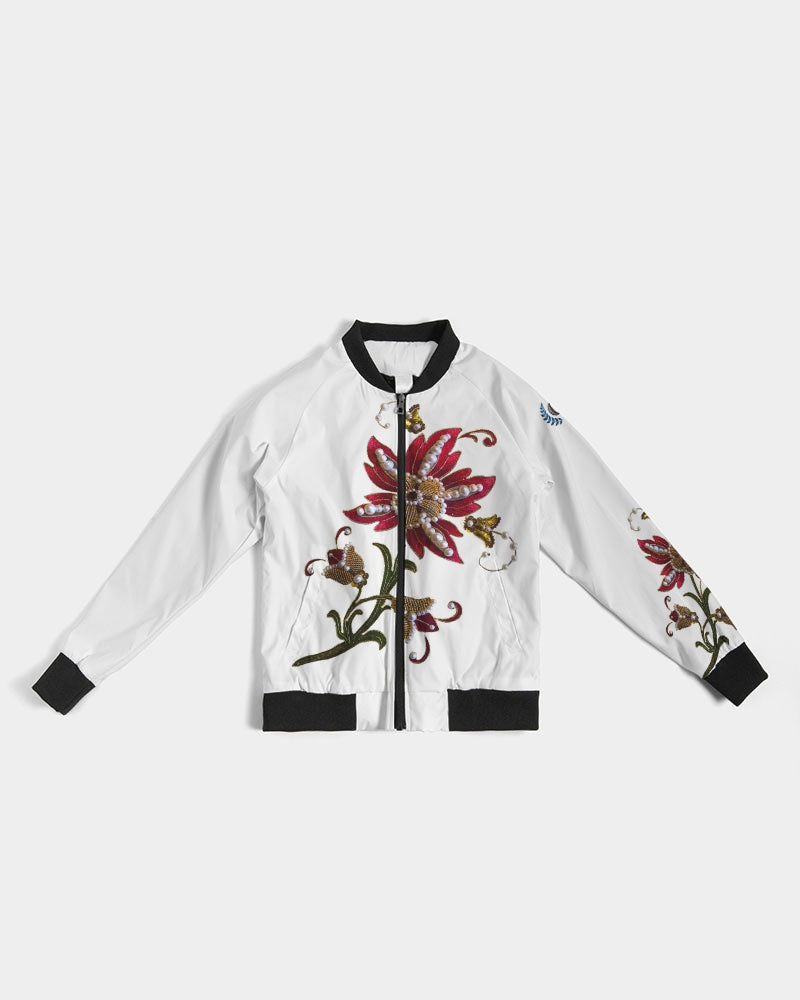 Crimson Aurum Flora Women's Bomber Jacket