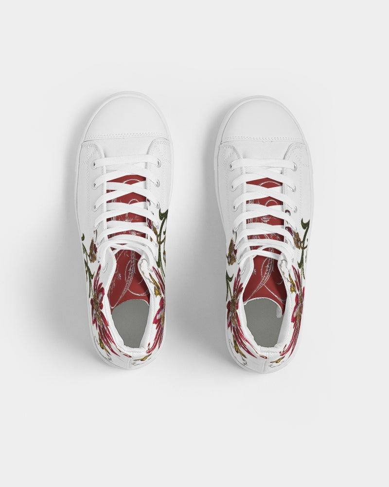 Crimson Aurum Flora Women's Hightop Canvas Shoe
