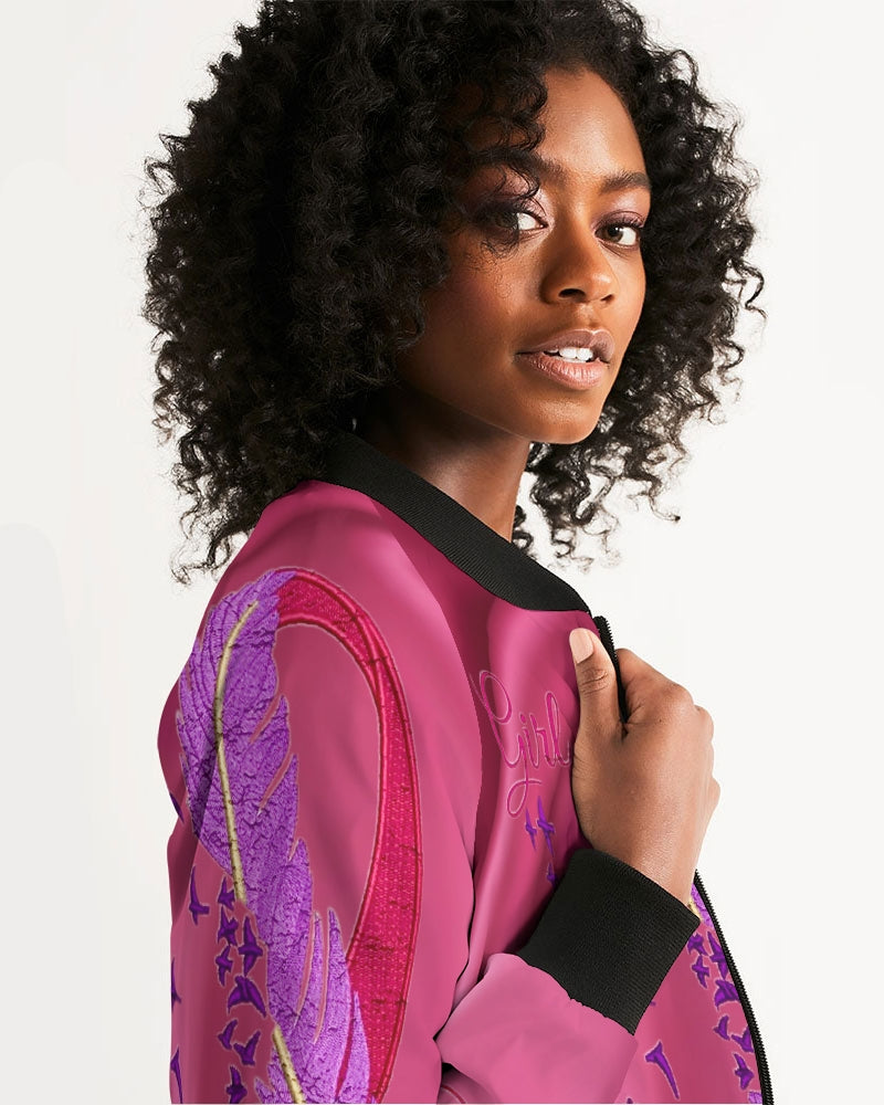 Pink Bow Women's Bomber Jacket
