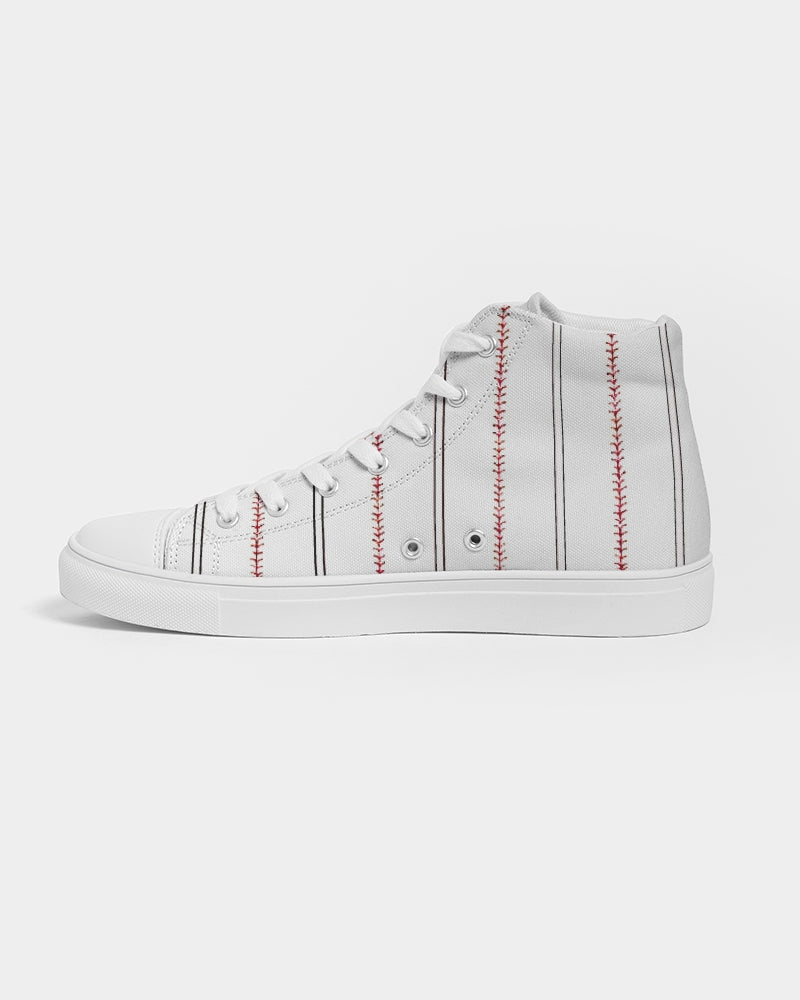 Baseball Stripes Men's Hightop Canvas Shoe