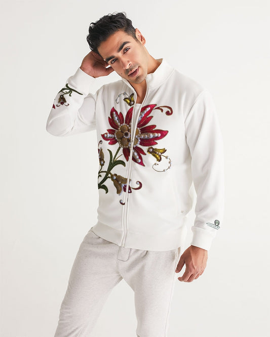 Crimson Aurum Flora Men's All-Over Print Track Jacket