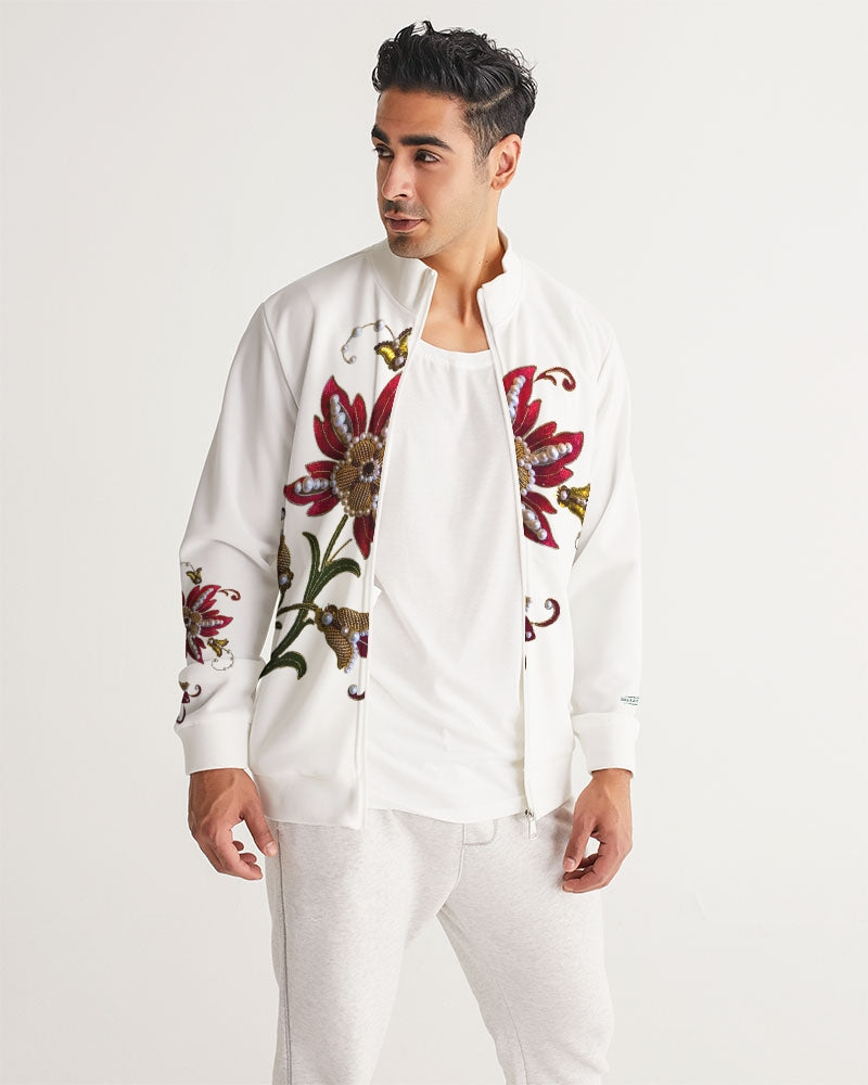 Crimson Aurum Flora Men's All-Over Print Track Jacket