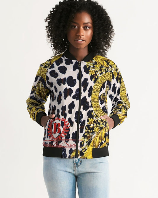 Aurum Wildlife Women's All-Over Print Bomber Jacket