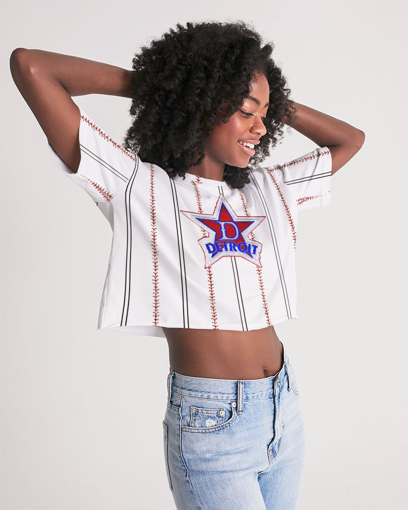Stars and Stripes Women's All-Over Print Lounge Cropped Tee