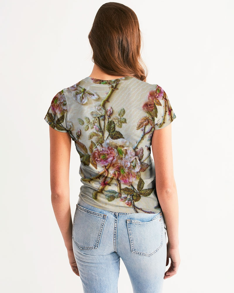 Ivory Flora Women's All-Over Print Tee