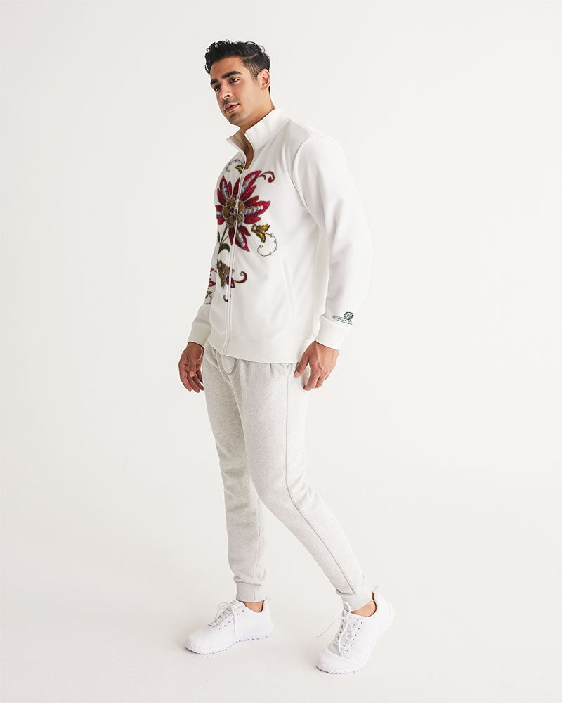 Crimson Aurum Flora Men's All-Over Print Track Jacket