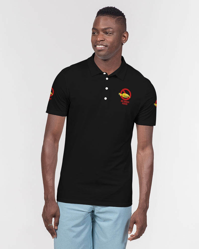 No Sugar Added Men's All-Over Print Slim Fit Short Sleeve Polo
