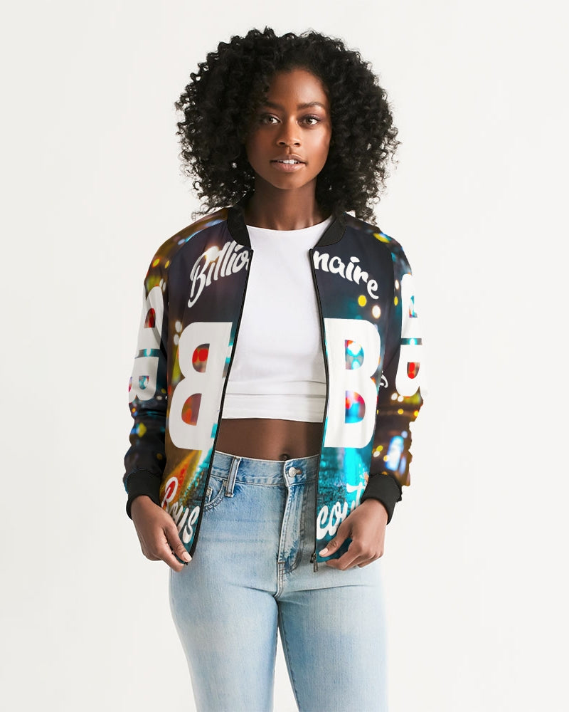 Neon Streetlife Women's All-Over Print Bomber Jacket