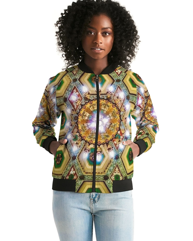 Antique Women's All-Over Print Bomber Jacket