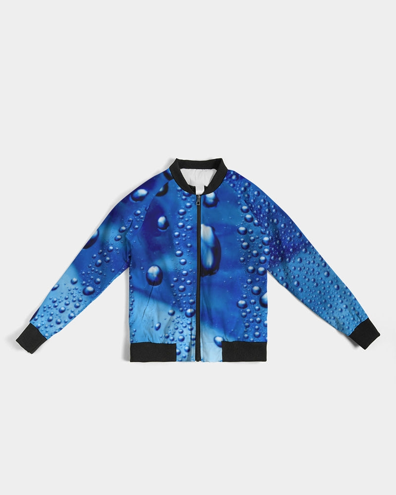 Azul Waterdrops Women's All-Over Print Bomber Jacket
