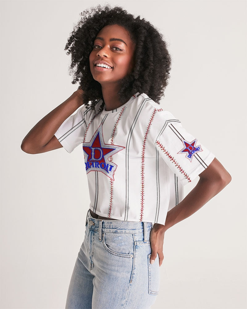 Stars and Stripes Women's All-Over Print Lounge Cropped Tee