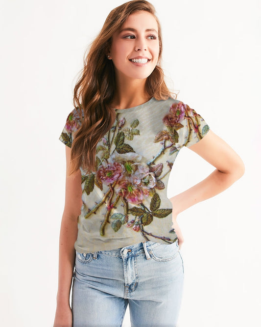 Ivory Flora Women's All-Over Print Tee