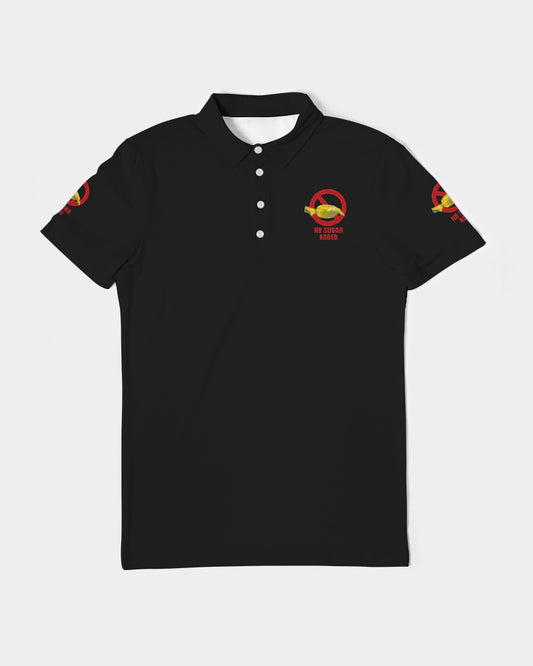 No Sugar Added Men's All-Over Print Slim Fit Short Sleeve Polo