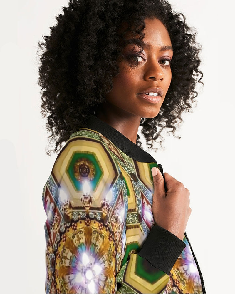Antique Women's All-Over Print Bomber Jacket