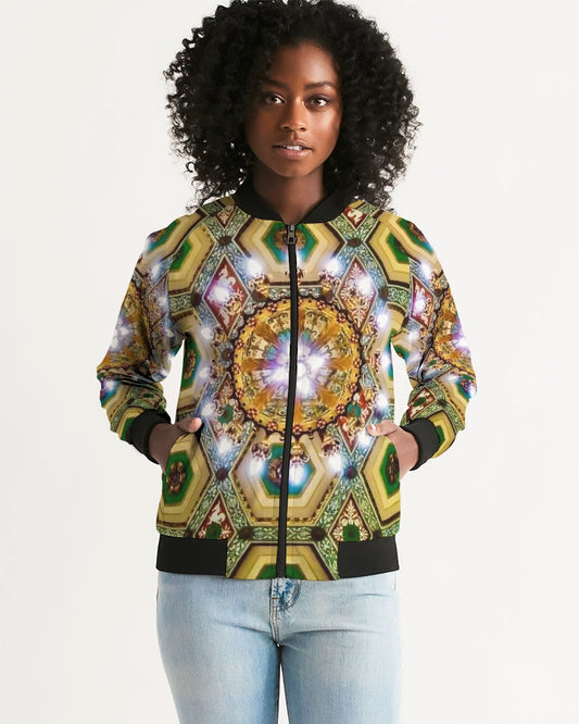 Antique Women's All-Over Print Bomber Jacket