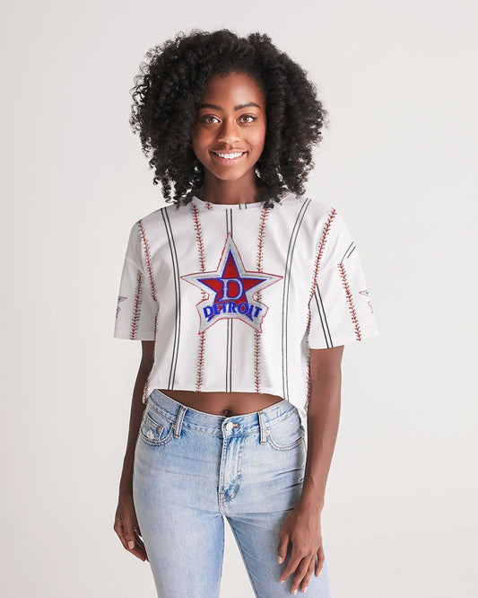 Stars and Stripes Women's All-Over Print Lounge Cropped Tee
