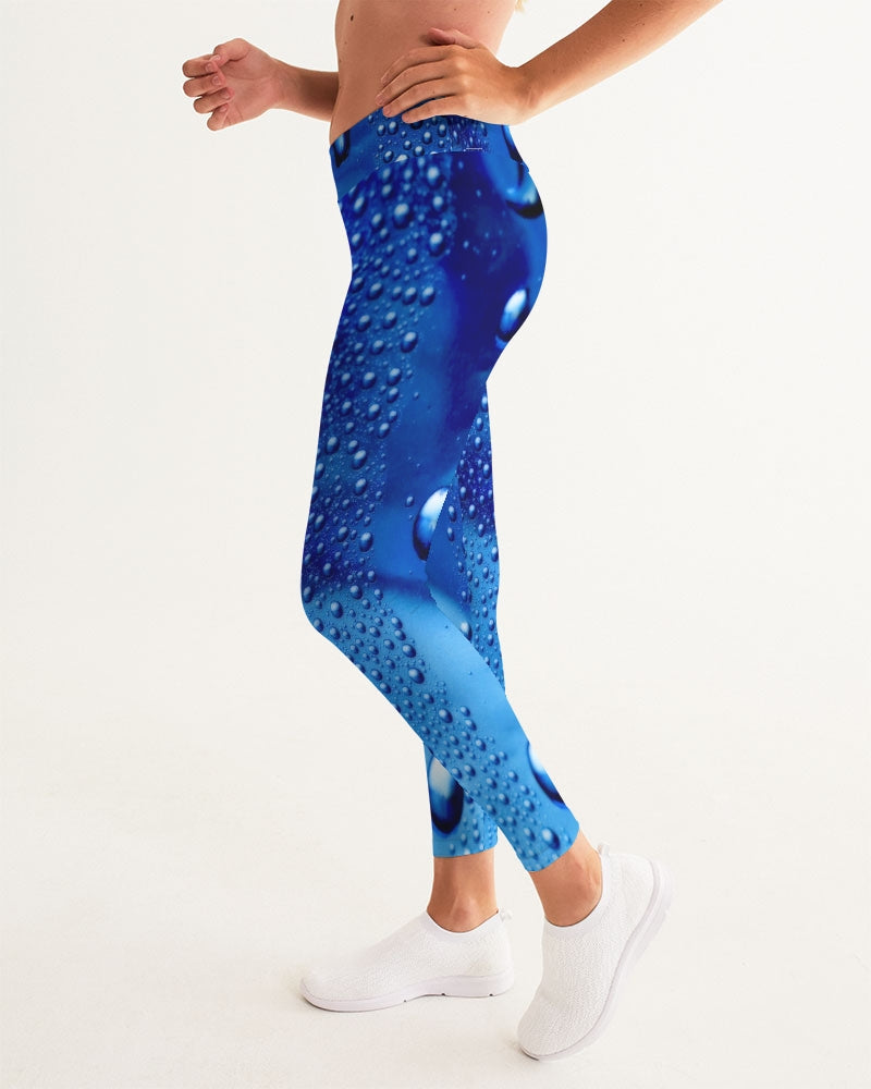 Azul Waterdrops Women's All-Over Print Yoga Pants
