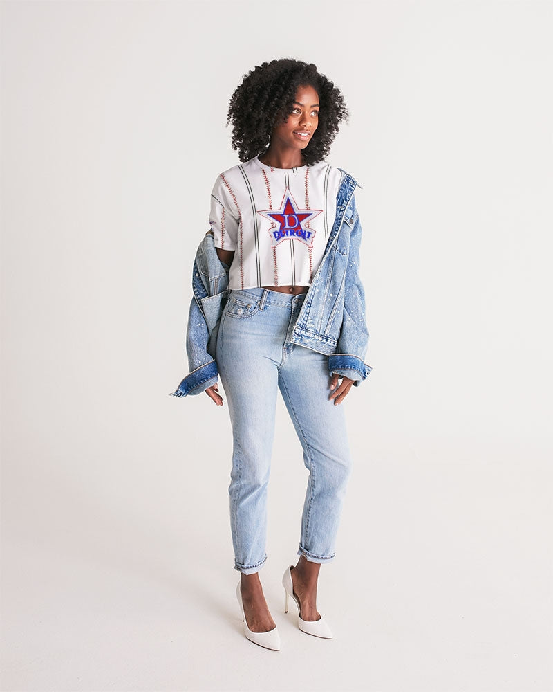 Stars and Stripes Women's All-Over Print Lounge Cropped Tee