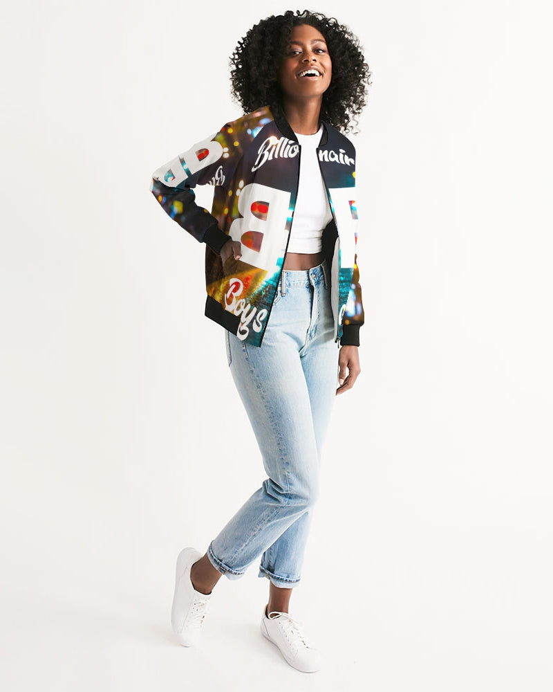 Neon Streetlife Women's All-Over Print Bomber Jacket