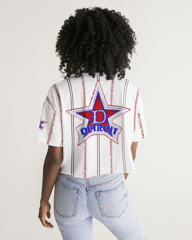 Stars and Stripes Women's All-Over Print Lounge Cropped Tee