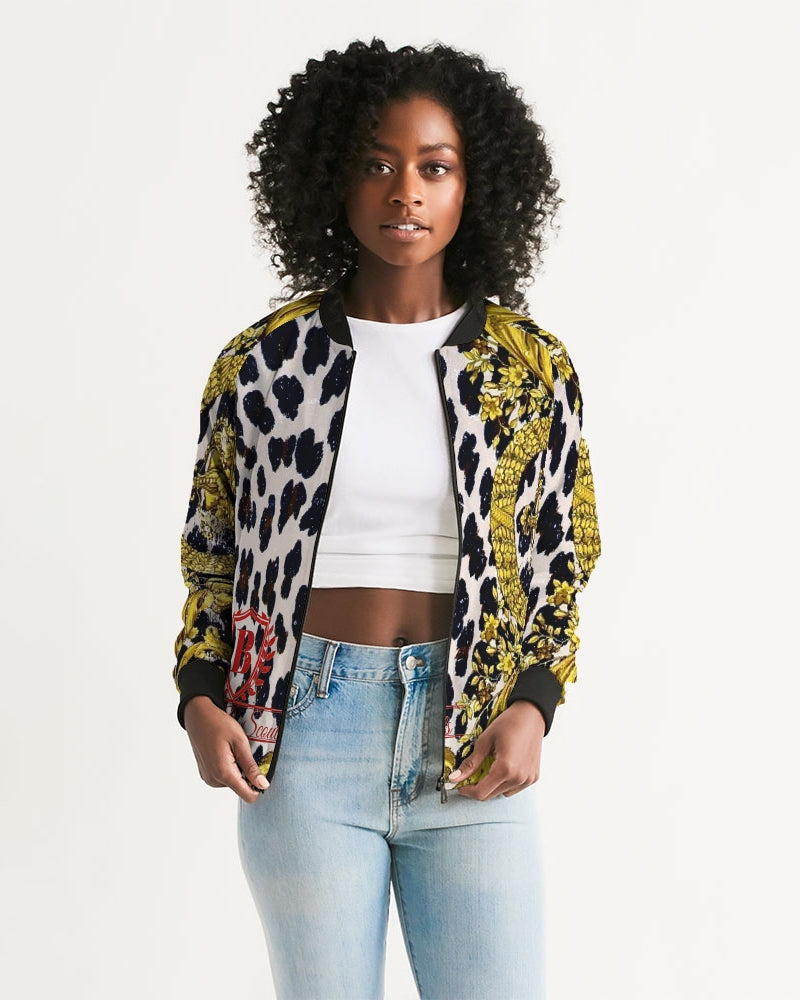 Aurum Wildlife Women's All-Over Print Bomber Jacket