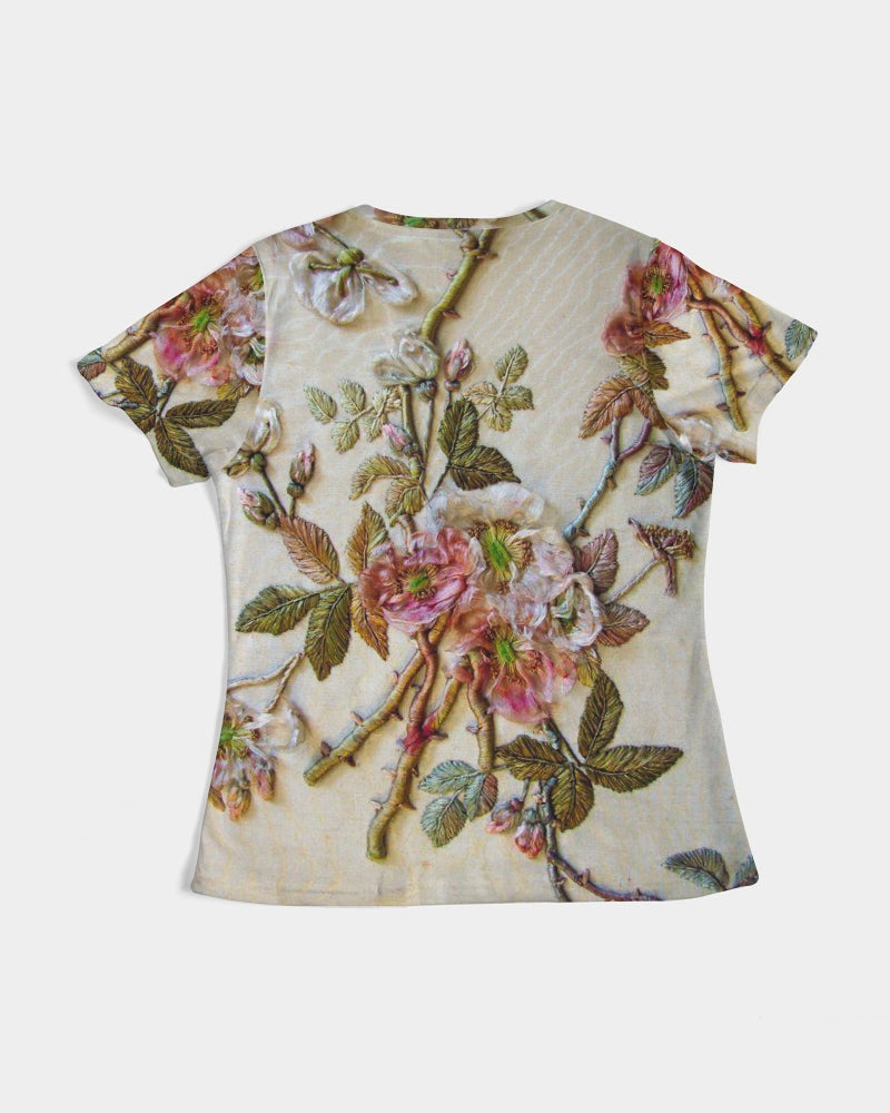 Ivory Flora Women's All-Over Print Tee