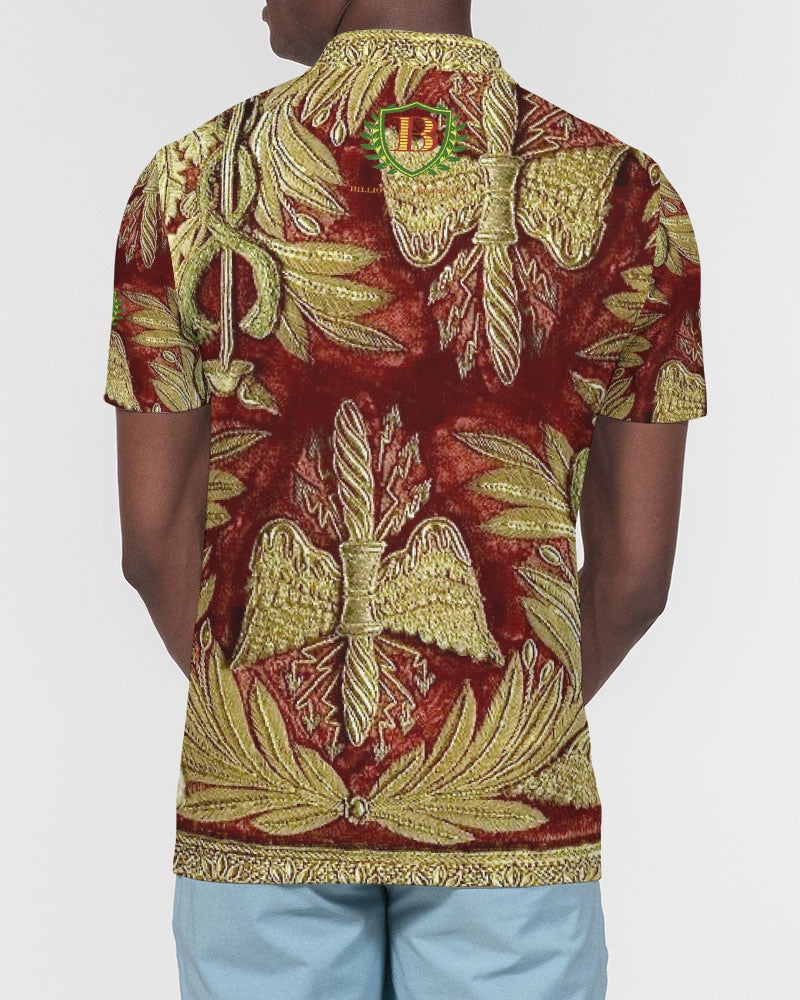 Red Velvet Men's All-Over Print Slim Fit Short Sleeve Polo
