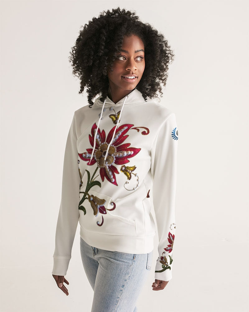 Crimson Aurum Flora Women's Hoodie