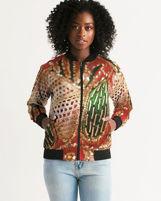 Crimson Gold Women's Bomber Jacket