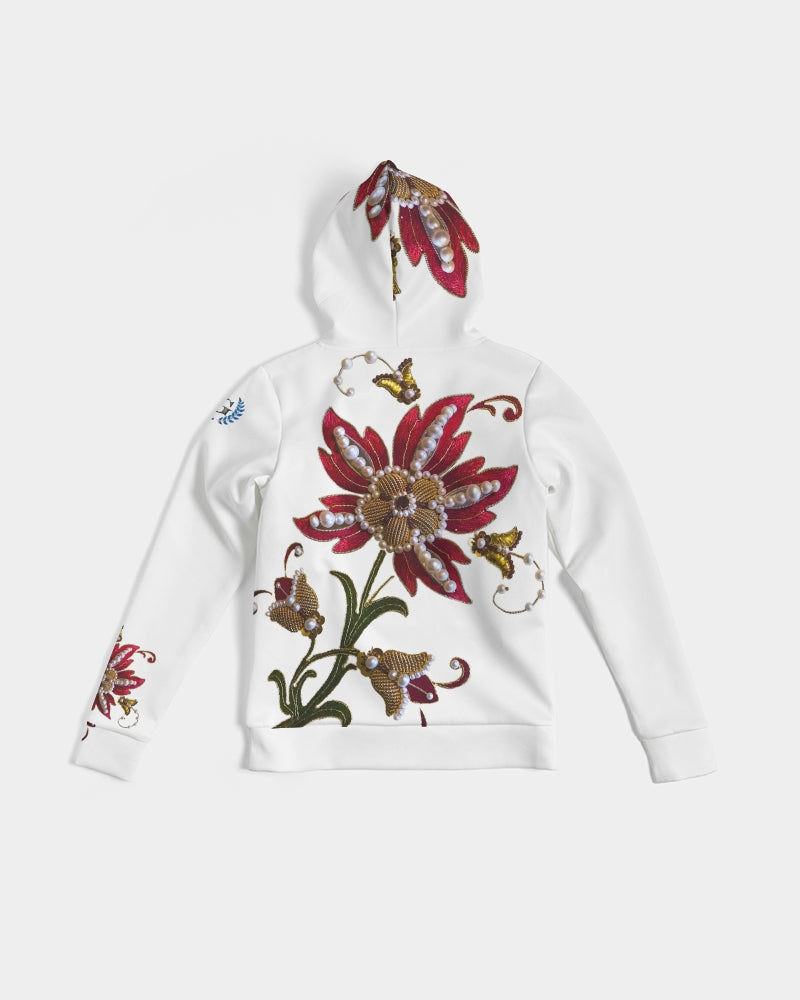 Crimson Aurum Flora Women's Hoodie