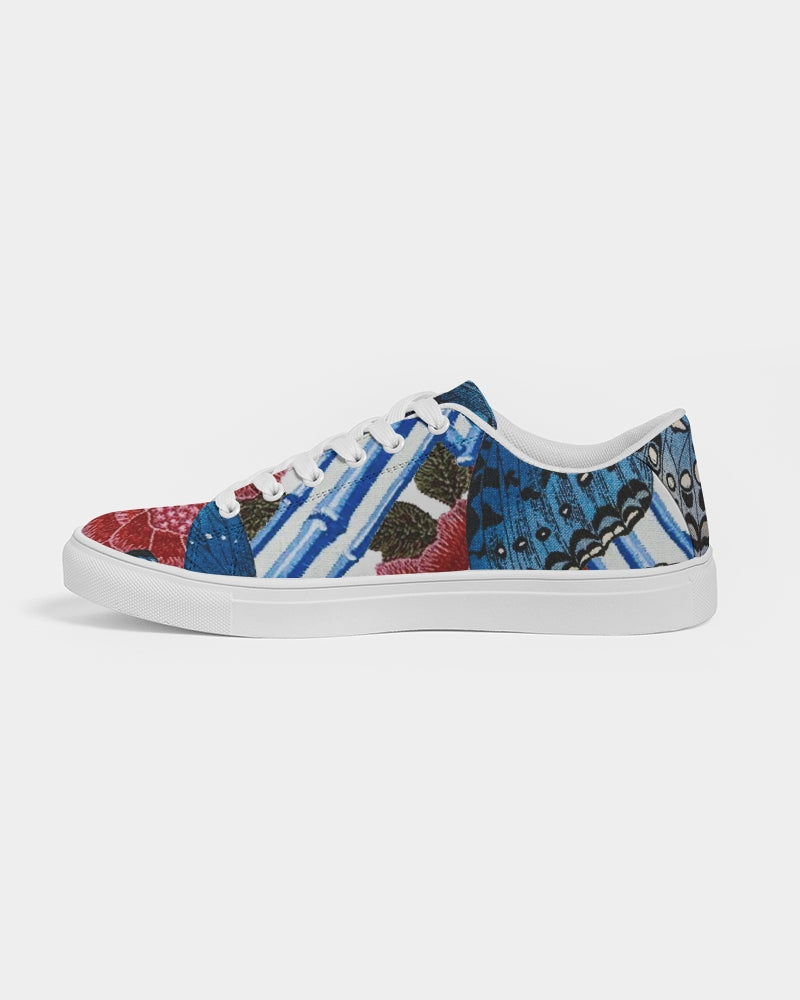 Butterflies and Roses Women's Faux-Leather Sneaker