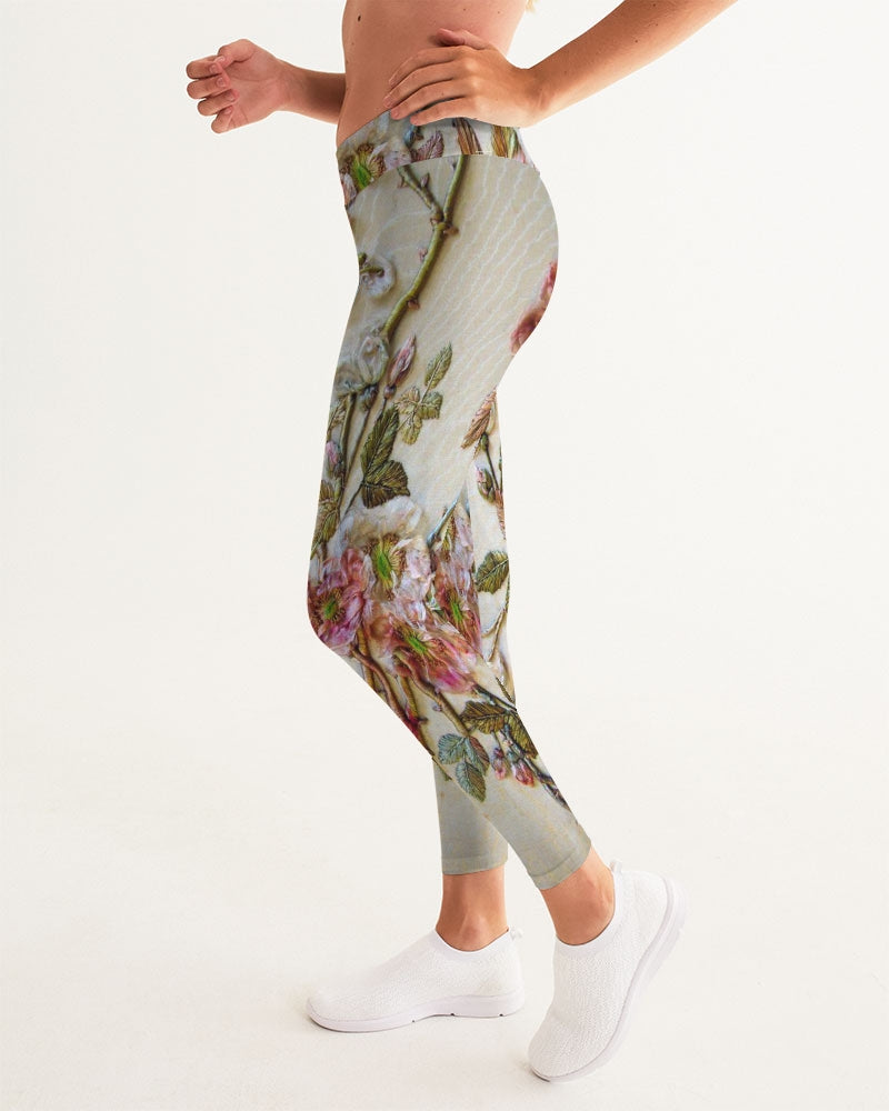 Ivory Flora Women's Yoga Pants