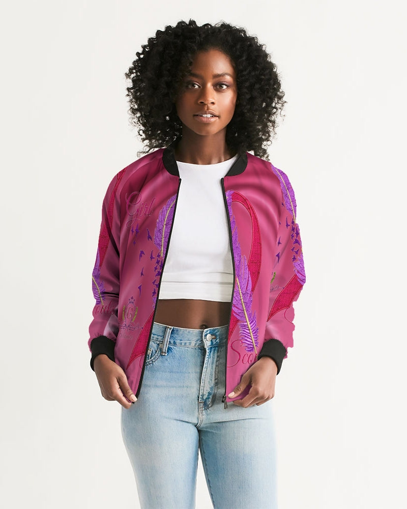 Pink Bow Women's Bomber Jacket