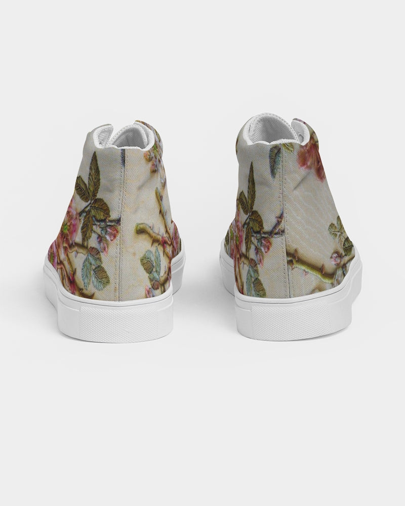 Ivory Flora Men's Hightop Canvas Shoe