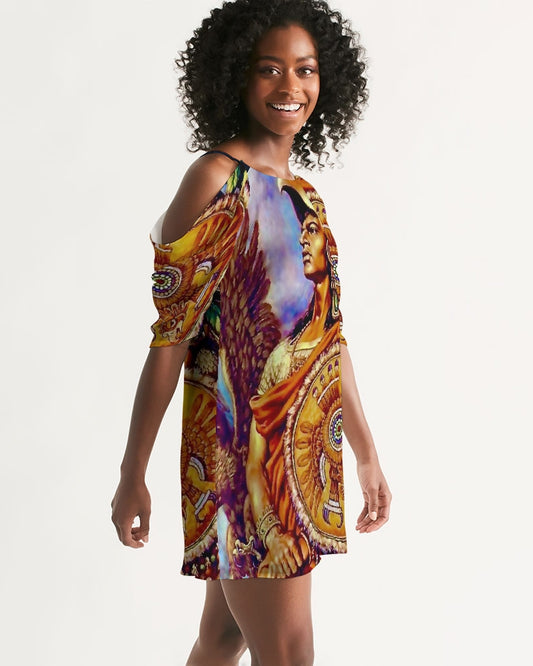 Billionaire Girlscouts Aztecs Women's Open Shoulder A-Line Dress