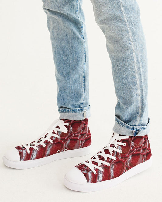 Dinosaur Block Men's Hightop Canvas Shoe