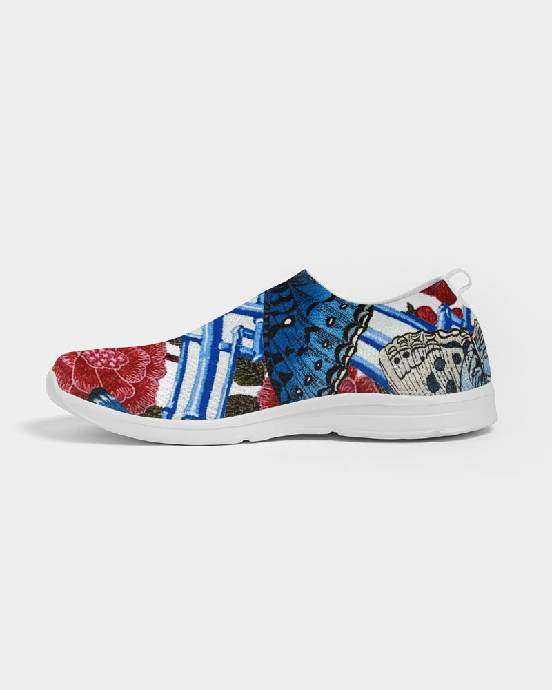 Butterflies and Roses Women's Slip-On Flyknit Shoe