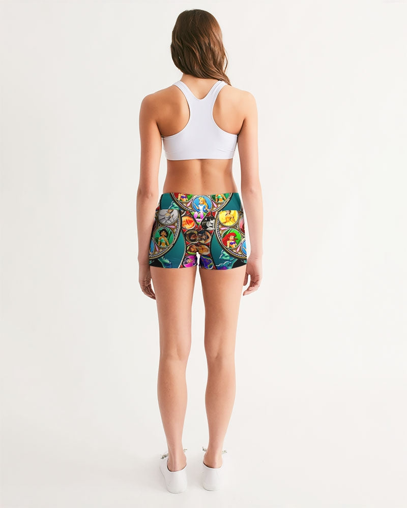 Fairytales Women's Mid-Rise Yoga Shorts