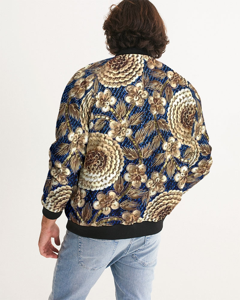 Denim & Gold Men's Bomber Jacket