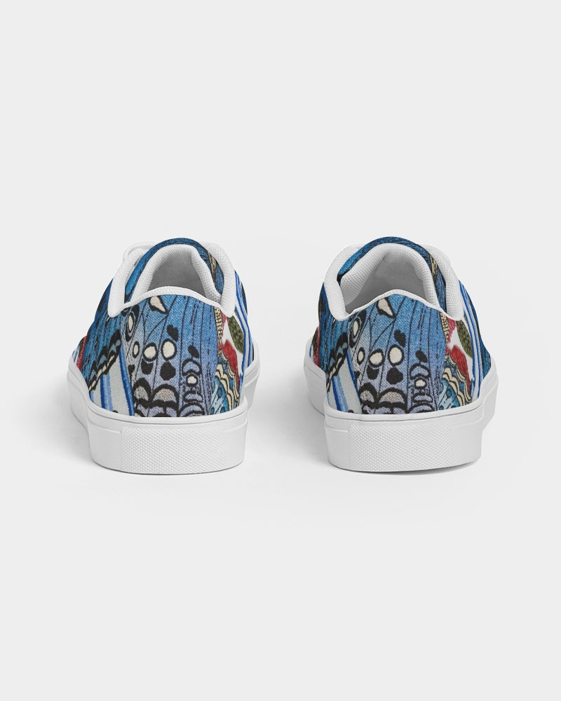 Butterflies and Roses Women's Faux-Leather Sneaker