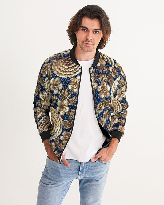 Denim & Gold Men's Bomber Jacket