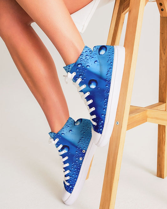 Azul Waterdrops Women's Hightop Canvas Shoe