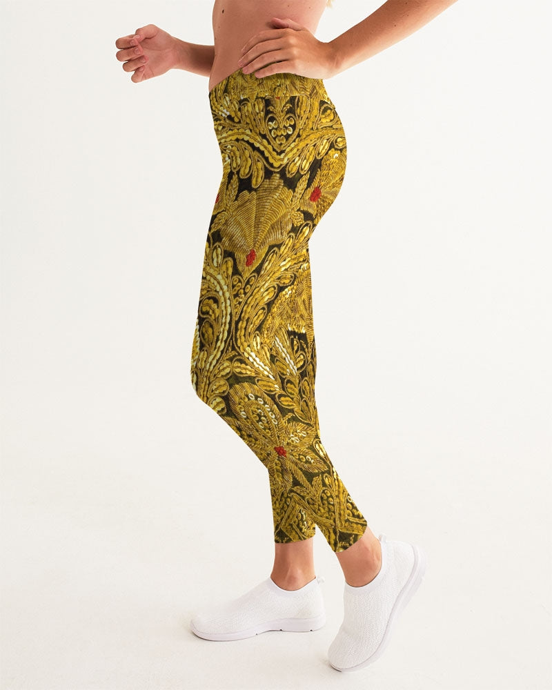 Gold Baroque Women's Yoga Pants