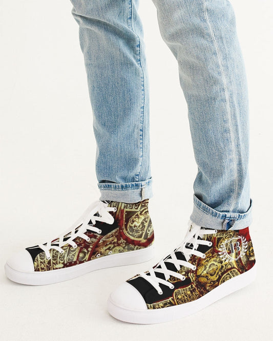 Crimson Aurum  Men's Hightop Canvas Shoe